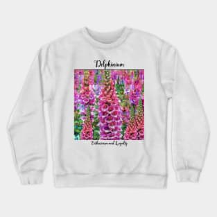 Delphinium birth month flower July Crewneck Sweatshirt